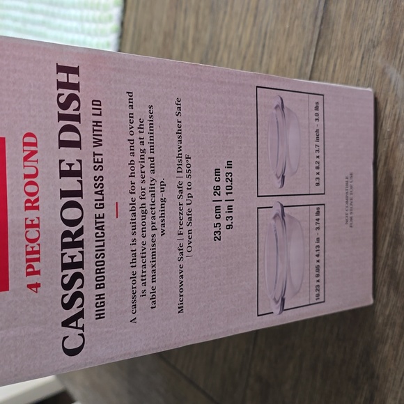 Going Away Soon...NIB Emeril Lagasse 4 pc round casserole dish with lid - Picture 4 of 4